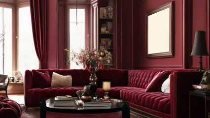 Fototapeta na wymiar Minimal Living Room Sofa Interior Design