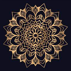 New mandala islamic decoration background template illustration icon vector
