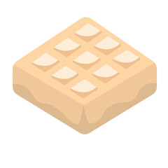 Waffle Sweet Dessert Illustration