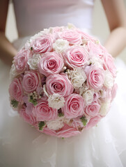 Pink rose ball background wallpaper poster PPT
