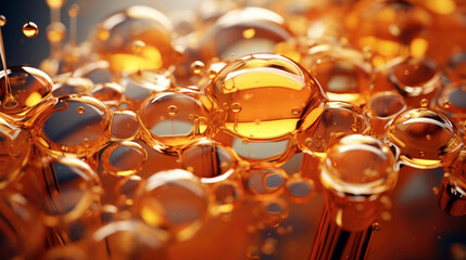 drop of honey. honey dripping from a spoon. honey on the table. honey is poured onto the table, close-up