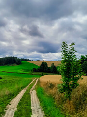 Fototapeta na wymiar Astonishing landscape of Kashubia in Northern Poland