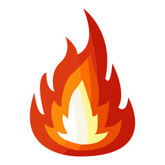 red hot fire vector cartoon 3d rendering