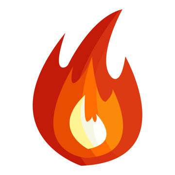red hot fire vector cartoon 3d rendering