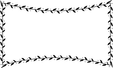 Rectangle Frame laurel wreath silhouette black horizontal vintage frames flower floral leaf border Botanical laurel ornate art leaf Elements design border retro badge decoration element isolated decor