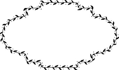 Rectangle Frame laurel wreath silhouette black horizontal vintage frames flower floral leaf border Botanical laurel ornate art leaf Elements design border retro badge decoration element isolated decor