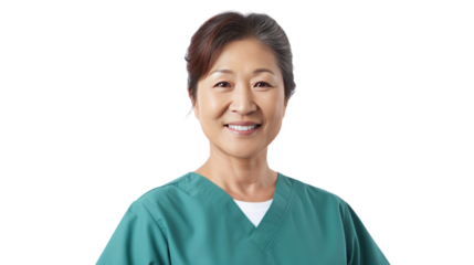 Portrait of a senior Asian female nurse
