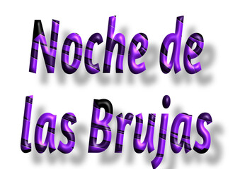 Noche de las Brujas - Night of witches - Halloween - great for website, email, greeting card, presentation, postcard, book, t-shirt, sweatshirt, sticker, book, gift wrap, printables
