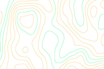 Abstract colorful wavy topographic map and curved lines background. Abstract geographic wave grid line map. Abstract topography relief. vector illustration.