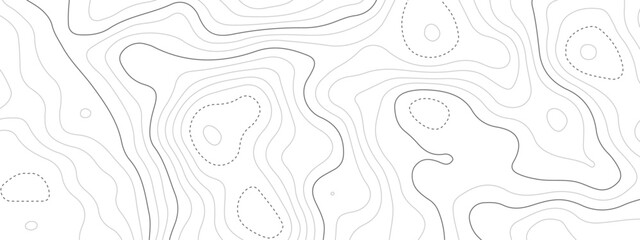 Abstract wavy topographic map. Abstract wavy and curved lines background. Abstract geometric topographic contour map background.