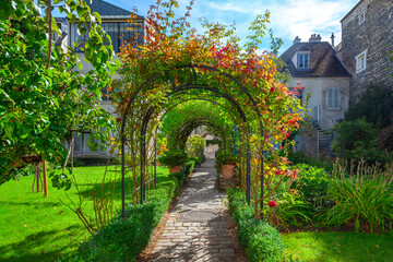 Arched entrance with roses