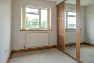 Empty bedroom on moving in day