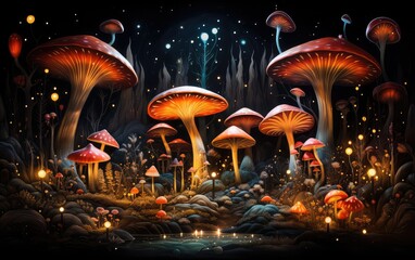 Exceptionally beautiful wall-hanging paintings, featuring a combination of animals, plants, flowers, and abstract elements. Created by AI