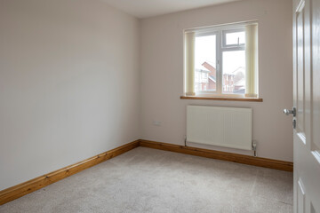 Empty bedroom on moving-in day