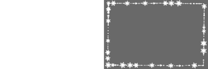  Winter ice snow frozen crystals frostwork frame on transparent background, Snowflake Christmas overlays, snow texture, Holiday photo effect