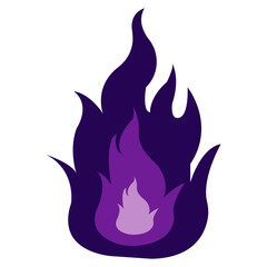 hot purple fire vector cartoon 3d rendering