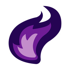 hot purple fire vector cartoon 3d rendering