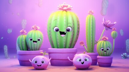 smiling cactus family generative ai