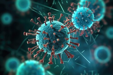 Obraz premium medical science background picture virus cell picture