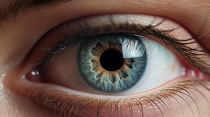 Naklejka premium Close-up of human eye. Conceptual image. 