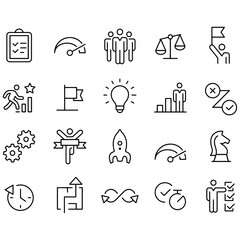 Working Productivity Icons vector design