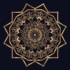 New mandala islamic decoration background template illustration icon vector