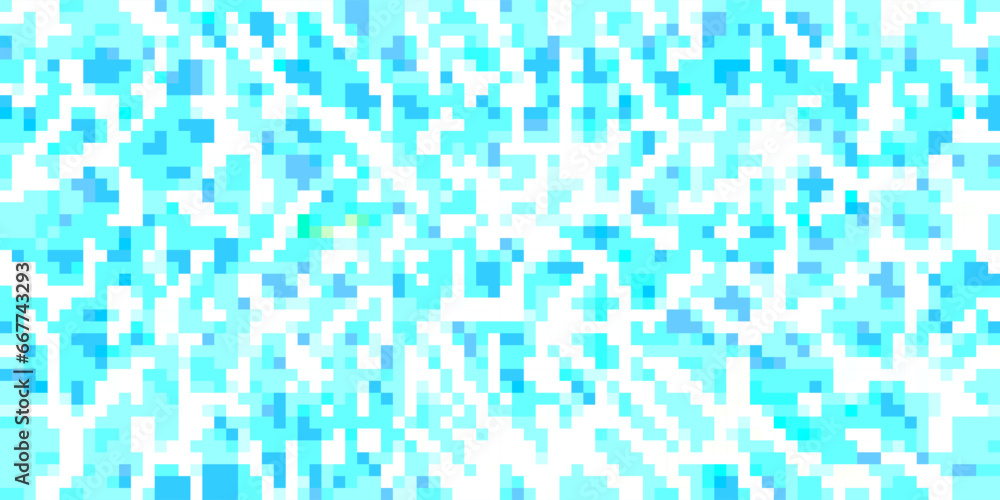 Aufkleber blue seamless pixel water with caustic pattern. sea, ocean or pool surface. pixelart computer game b