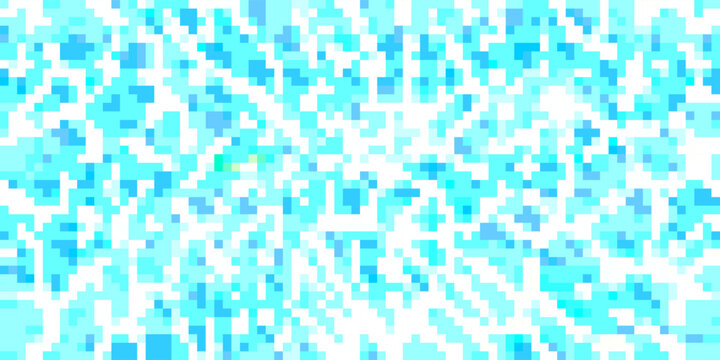 Blue seamless pixel water with caustic pattern. Sea, ocean or pool surface. Pixelart computer game background with dithering. Vector illustration in retro style.