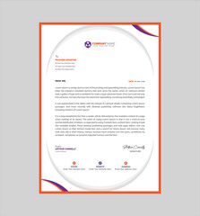 Modern business and corporate letterhead template