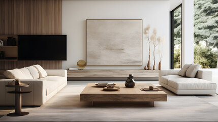 
Step into a Scandinavian-style living room, where clean lines, minimalist decor, and a calming color palette create a serene and inviting space, embodying the essence of Scandinavian design.