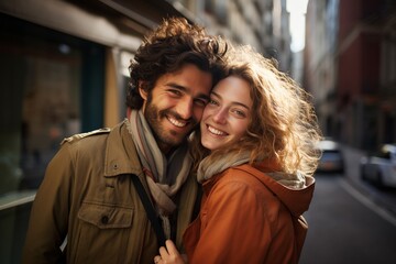 Obraz premium Happy loving couple spending time together