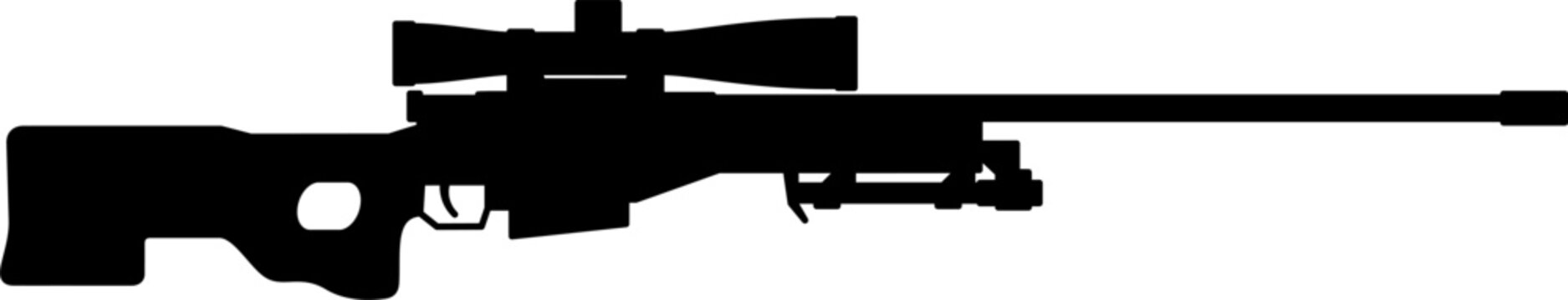 AWM. firearm vector. gun , soldier, shoot