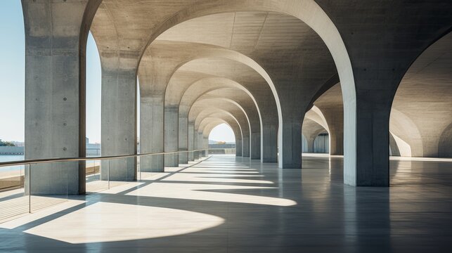 Abstract modern architecture.Contemporary concrete interior.modern architecture detail
