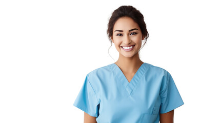 Portrait of a young Mexican female nurse - obrazy, fototapety, plakaty