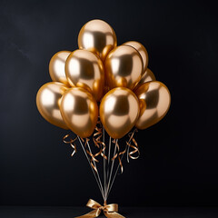 golden heart shaped balloons