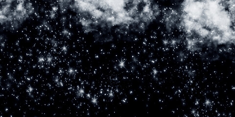 Stars and galaxy outer space sky night universe black starry background, rain drops on the window