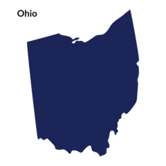 Fotobehang Map of Ohio. Ohio map. USA map © Supatra