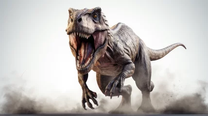 Afwasbaar Fotobehang Dinosaurus Dynamic T-Rex Vector Artwork Isolated on Clean White Background