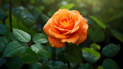 Orange rose background wallpaper poster PPT