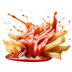 fries and  ketchup