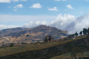 Clouds over the  beautiful mountains 