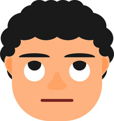 Cute boy bored. Cute boy emoji. Cute boy avatar.