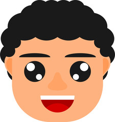Fototapeta premium Cute boy. Cute boy emoji. Cute boy avatar.