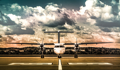 Plane poster front with propellers