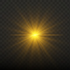 Light star gold png. Light sun gold png. Light flash gold png. vector illustrator.