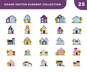 Fototapeta na wymiar collection of house building elements vector
