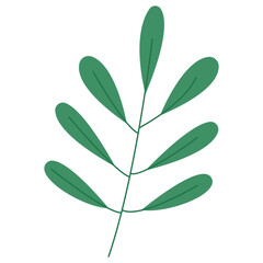 green leaves vector cartoon 