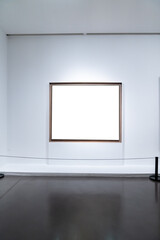 blank frame in gallery