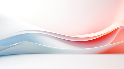 A colorful 3D rendering of a wave on a white background. For art texture, presentation design or web design and web background. Generative AI.