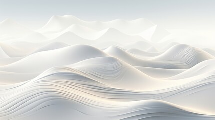 Abstract background with white waves and mountains